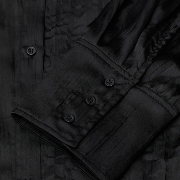 Oversized Black Satin Shirt 🖤 - Picture 5 of 5